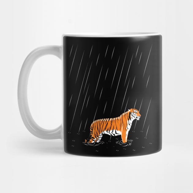 Tiger in the rain by albertocubatas